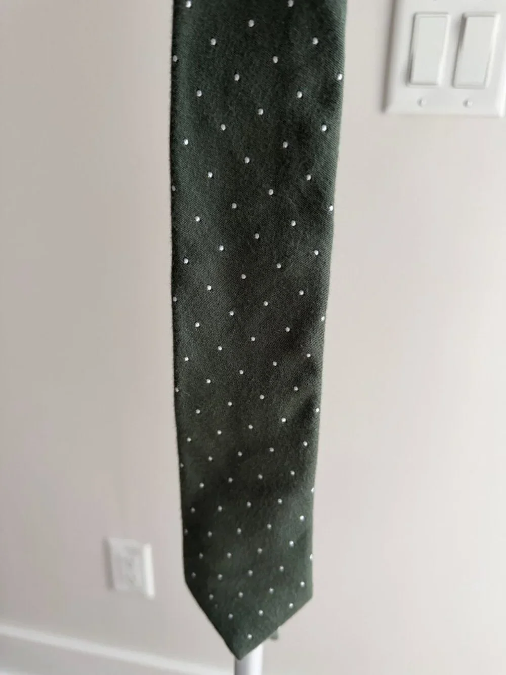 J. Crew Olive Cotton/Silk Blend Tie